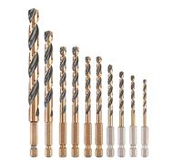 DEWALT DT20620-QZ Hss-G Metall-Spiralbohrer-Set 10-tlg. Hex Shank 6.4mm 1/4 "