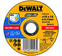 DEWALT DT43905-QZ DISCO EXTREME TAGLIO ACCIAIO INOX - PIATTO - 115mm x 1.6mm x 22.23mm - Confezione da 1 pezzo