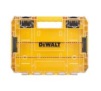 DeWALT DT70839-QZ - Cassetta degli attrezzi, trasparente, 3 scomparti, in plastica, peso massimo 2 kg, non impermeabile, con divisorio, organizer, viti, punte, per riporre accessori, impilamento