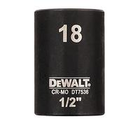DEWALT Chiave a bussola corta 18mm 1/2 resistente agli urti Quantità:1