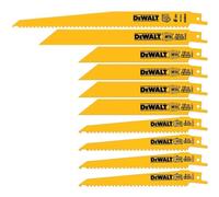 DEWALT DW4898 - Set di lame per sega alternativa, bimetalliche, con custodia, 10 pezzi, colore: giallo