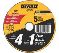 DeWalt DW8061B5 Ruota di taglio in metallo ed acciaio, 100 x 1,6 x 16 mm, confezione da 5