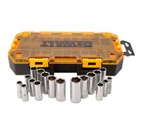 DEWALT DWMT73812 20pz Set di prese profonde per unità da 3/8" presa lunga met...