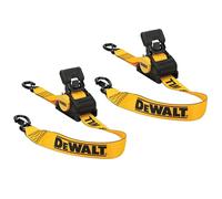 DEWALT DXBC9002 Cinghie a cricchetto retrattili automatiche da 5,1 cm x 3,5 m, carico di lavoro sicuro 0,5 kg, resistenza alla rottura 1,5 kg, confezione da 2