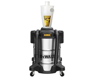 Dewalt DXVCS003 - Separatore di polveri con serbatoio in acciaio inossidabile da 10 galloni, collettore di polveri ciclone con efficienza del 99,5%, filtro collettore di polveri ad alte prestazioni