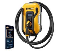 DEWALT Electric Vehicle Level 2 EV Charger up to 48 Amps 240V, App Control Bluetooth & Wi-Fi, CSA Certified Indoor/Outdoor Hardwired Wall Mounted Charging Station with 25 ft. Cable