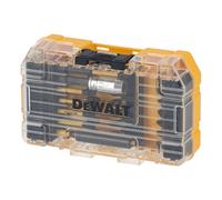DEWALT Set 37 pezzi per avvitare Extreme FlexTorq composto da: 1 porta inserti magnetico con zona di torsione 1 porta inserti con guida - 22 inserti da 25mm: PH1,2,3 PZ1,2,3 SL6 T20,25,25 security - 11 inserti da 57mm: PH2 PZ1,2,3 T20,25 - 2 inserti da 85mm: PH2 PZ2, DT70731T-QZ