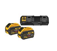 Dewalt flexvolt starter set batteria 2x 54v /162 wh + caricatore dc...
