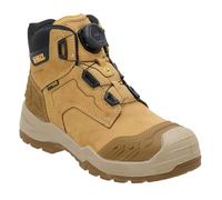 DEWALT Foundry - Stivali antinfortunistici da uomo con sistema BOA Fit System S7 SR SC FO HRO LG ESD, stivali da lavoro larghi, con punta e intersuola in acciaio, pelle nabuk, sistema di fissaggio con