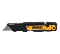 DeWALT Coltello multiuso pieghevole a spinta con una sola mano e 5 lame a bordo progettato con un manico in metallo per una maggiore durata, fornito con 1 lama