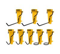 DEWALT Ganci per attrezzi manuali, confezione da 8 ganci da parete resistenti per organizzare attrezzi da giardino, per la tua officina, garage o cantina