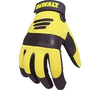 Dewalt, guanti da uomo in pelle sintetica imbottita, misura L, 1 paio, colore: nero/giallo