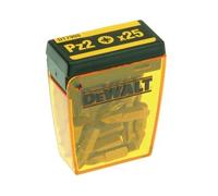 DEWALT Inserti Avvitatore Torsione Pozi PH2 PZ2 25mm Argento 1 PZ2 DT7908