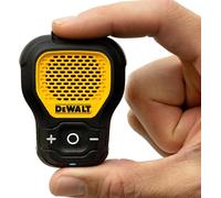 DEWALT Altoparlante Bluetooth indossabile - Altoparlante portatile resistente all'acqua wireless da cantiere con clip magnetica - Microfono incorporato per musica e chiamate in vivavoce, Nero