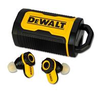 DEWALT Jobsite Pro X-2 ANC True Wireless Earbuds, riduzione del rumore migliorata di 38 dB, controlli del quadrante in attesa di brevetto, runtime 10-H (40+ w/case), 4 modalità EQ specializzate, IP54,