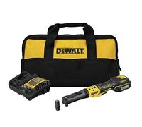 DeWalt Kit cricchetto wireless MAX XR 20 V, cricchetto a testa sigillata da 3/8 pollici e 1/2 pollici, batteria e caricabatterie inclusi (DCF510GE1)