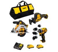 DeWALT Kit D12K302 (DCS512 + DCS312 + DCD703 + 2 x 3,0 Ah + DCB107 + Borsa)