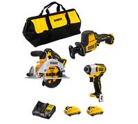 DeWALT Kit D12K303 (DCS512 + DCS312 + DCF801 + 2 x 3,0 Ah + DCB107 + Borsa)
