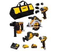 DeWALT Kit D12K501 (DCS512 + DCS312 + DCD703 + DCH072 + DCF801 + 1 x 3,0 Ah + 1 x 5,0 Ah + DCB107 + Borsa)