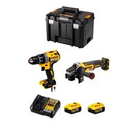 DeWALT Kit DCK2020P2T (DCD791 + DCG405 + 2 x 5,0 Ah + DCB1104 + TSTAK VI)
