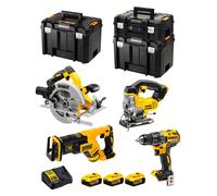 DeWALT Kit DCK421P3T (DCD791 + DCS570 + DCS331 + DCS367 + 3 x 5,0 Ah + DCB115 + TSTAK II + 2 x TSTAK VI)