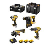 DeWalt DCK422P3T-QW DCK422P3T Combopack 4 pezzi XR 18 Volt 3 x 5,0 Ah Li-Ion in TSTAK