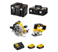 DeWALT Kit DCS570 + DCS334 (2 x 5,0 Ah + DCB115 + TSTAK II + TSTAK VI)