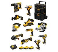 DeWALT Kit DWK1100 (DCD796 + DCH273 + DCG405 + DCF887 + DCF894 + DCS331 + DCS391 + DCS355 + DCP580 + DCS369 + DCL050 + 3 Batterie 5,0 Ah + Caricabatterie + Caddy 3en1)