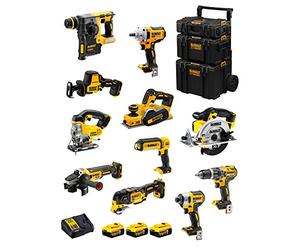 DeWALT Kit DWK1100 (DCD796 + DCH273 + DCG405 + DCF887 + DCF894 + DCS331 + DCS391 + DCS355 + DCP580 + DCS369 + DCL050 + 3 Batterie 5,0 Ah + Caricabatterie + Caddy 3en1)