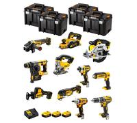 DeWALT kit DWK1100T (DCD796+DCH273+DCG405+DCF887+DCF894+DCS331+DCS391+ DCS355+DCP580+DCS369+DCL050+ con 3 batterie da 5.0Ah + DCB115+4xTSTAK VI)