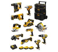 Dewalt kit dwk1101 (dcd996+dch273+dcg405+dcf887+dcf894+dcs334+dcs570+ dcs355+dcp580+dcs367+dcl050+ 3x5,0ah + dcb115 +caddy 3en1) 8435587917120