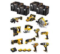 DeWALT kit DWK1101T (DCD996+DCH273+DCG405+DCF887+DCF894+DCS334+DCS570+ DCS355+DCP580+DCS367+DCL050+ con 3 batterie da 5.0Ah + DCB115+4xTSTAK VI)