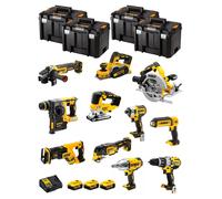 DeWALT kit DWK1103T (DCD996+DCH273+DCG405+DCF887+DCF899H+DCS334+DCS570+ DCS355+DCP580+DCS367+DCL050+ con 3 batterie da 5.0Ah +DCB115+4xTSTAK VI)