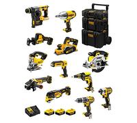 DeWALT Kit DWK1202 (DCD796 + DCH273 + DCG405 + DCF887 + DCF889H + DCS331 + DCS391 + DCS355 + DCP580 + DCS369 + DCL050 + DCF620 + 3 Batterie 5,0 Ah + Caricabatterie + Caddy 3en1)