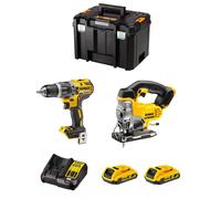DeWALT Kit DWK200 (DCD796 + DCS331 + 2 x 2,0 Ah + DCB107 + TSTAK VI)