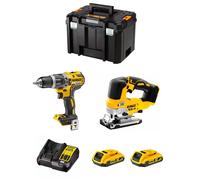 DeWALT Kit DWK202 (DCD796 + DCS334 + 2 x 2,0 Ah + DCB107 + TSTAK VI)