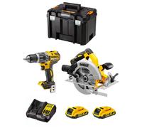 DeWALT Kit DWK203 (DCD796 + DCS570 + 2 x 2,0 Ah + DCB107 + TSTAK VI)
