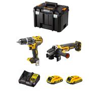 DeWALT Kit DWK208 (DCD796 + DCG405 + 2 x 2,0 Ah + DCB107 + TSTAK VI)
