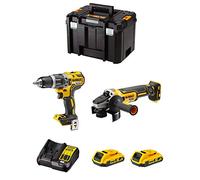 Dewalt kit dwk208 (dcd796 + dcg405 + 2 x 2,0 ah + dcb107 + tstak vi) 8435587916734