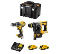 Dewalt kit dwk210 (dcd796 + dch273 + 2 x 2,0 ah + dcb107 + tstak vi) 8435587916758