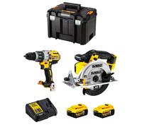 DeWALT Kit DWK214 (DCD996 + DCS391 + 2 x 5,0 Ah + DCB115 + TSTAK VI)