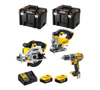 DeWALT Kit DWK300 (DCD796 + DCS331 + DCS391 + 2 x 5,0 Ah + DCB115 + 2 x TSTAK VI)
