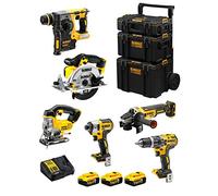 DeWALT Kit DWK600 (DCD796 + DCH273 + DCG405 + DCF887 + DCS331 + DCS391 + 3 batterie da 5,0 Ah + caricatore + caddy 3in 1)
