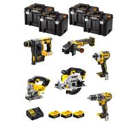 DeWALT Kit DWK600T (DCD796 + DCH273 + DCG405 + DCF887 + DCS331 + DCS391 + 3 x 5,0 Ah + DCB115 + 4 x TSTAK VI)