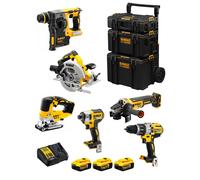 DeWALT Kit DWK601 (DCD996 + DCH273 + DCG405 + DCF887 + DCS334 + DCS570 + 3 x 5,0 Ah + DCB115 + Caddy 3en1)