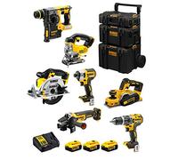 DeWALT Kit DWK700 (DCD796 + DCH273 + DCG405 + DCF887 + DCS331 + DCS391 + DCP580 + 3 Batterie 5,0 Ah + Caricabatterie + Caddy 3en1)