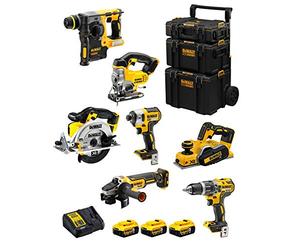 DeWALT Kit DWK700 (DCD796 + DCH273 + DCG405 + DCF887 + DCS331 + DCS391 + DCP580 + 3 Batterie 5,0 Ah + Caricabatterie + Caddy 3en1)