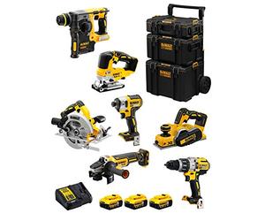 DeWALT Kit DWK701 (DCD996 + DCH273 + DCG405 + DCF887 + DCS334 + DCS570 + DCP580 + 3 Batterie 5,0 Ah + Caricabatterie + Caddy 3en1)