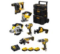 Dewalt kit dwk702 (dcd796 + dch273 + dcg405 + dcf887 + dcs331 + dcs391 + dcs369 + 3 x 5,0 ah + dcb115 + caddy 3en1) 8435587917014