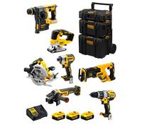 Dewalt kit dwk703 (dcd996 + dch273 + dcg405 + dcf887 + dcs334 + dcs570 + dcs367 + 3 x 5,0 ah + dcb115 + caddy 3en1) 8435587917021